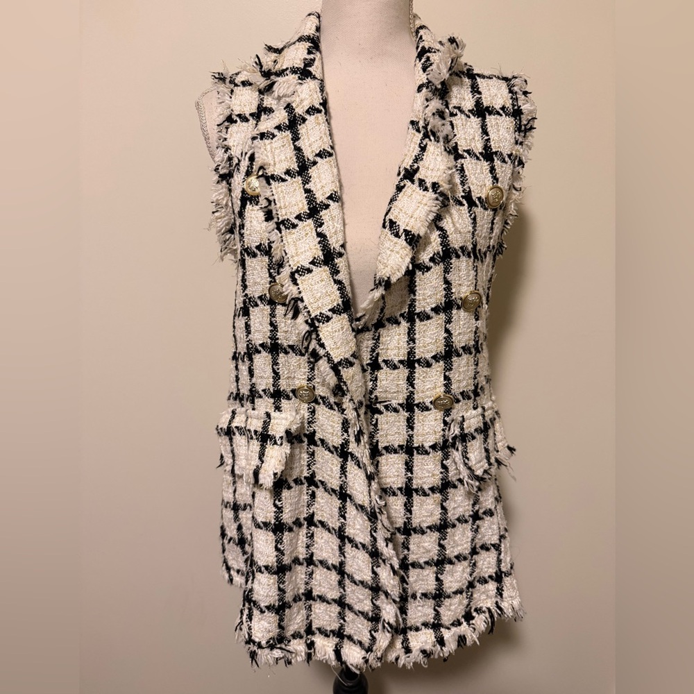 Shein tweed vest size M